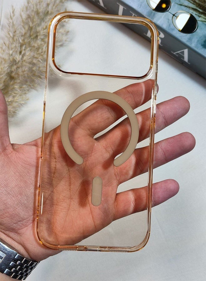 جراب ماج سيف لهاتف ايفون 17  برو ماكس ، جراب  نحيف مقاوم للصدمات والخدوش  يدعم الشحن اللاسلكى المغناطيسى لهاتف ايفون 17 بروماكس - بنى - Image 2